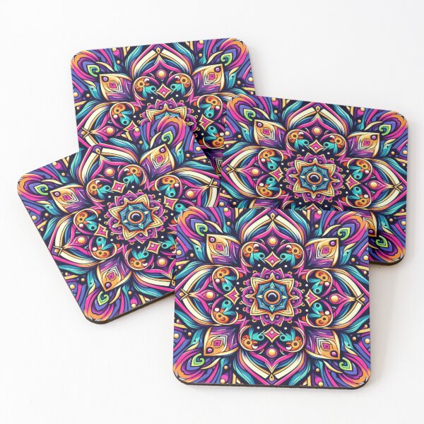 Item preview, Vibrant Mandala – Cosmic Symmetry Emblem designed and sold by Dogandesighn.