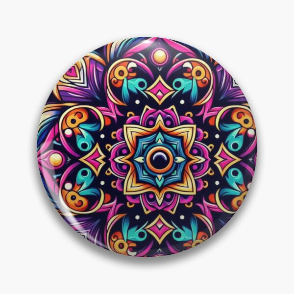 Item preview, Vibrant Mandala – Cosmic Symmetry Emblem designed and sold by Dogandesighn.