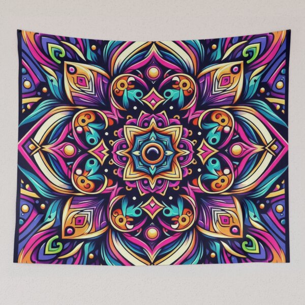 Item preview, Vibrant Mandala – Cosmic Symmetry Emblem designed and sold by Dogandesighn.