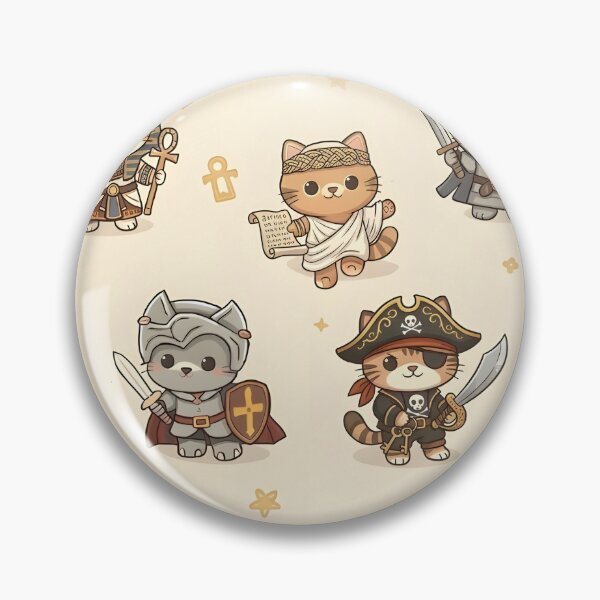 Item preview, Historical Cats Collection | Cute Kawaii Kitty Time Travel | Funny History Cats Pattern designed and sold by SergioMiklos.