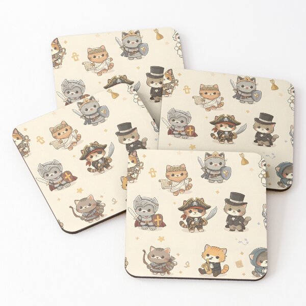 Item preview, Historical Cats Collection | Cute Kawaii Kitty Time Travel | Funny History Cats Pattern designed and sold by SergioMiklos.