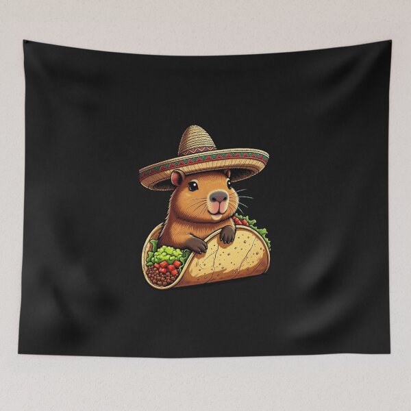 Item preview, Capybara Sombrero Taco Mexican Food Cinco De Mayo designed and sold by GrumpySableye.