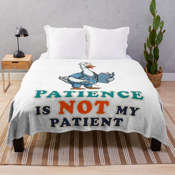 Item preview, Patience Is Not My Patient | Funny Chaotic Nurse Goose designed and sold by Akio Saiko.