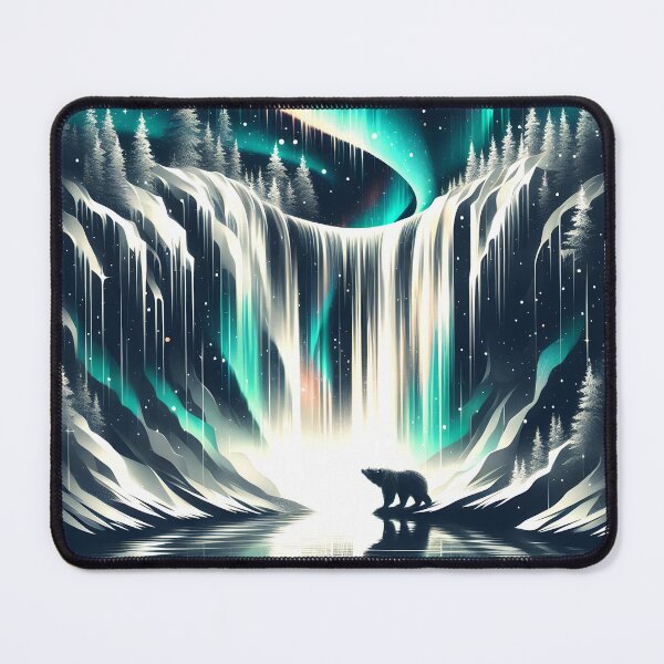 Item preview, Aurora Borealis Eclipse and Bear, Ai Generated Art   designed and sold by ACC .