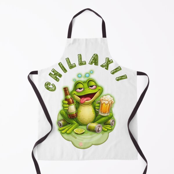 Item preview, Chillax Funny Drinking Frog Cartoon designed and sold by ikaysCreative.
