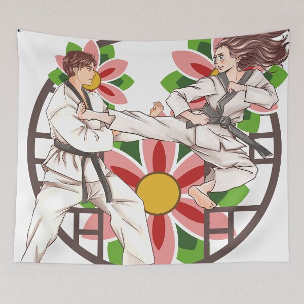 Item preview, Taekwondo Fight: Dynamic Duel in Flowers designed and sold by Kanniax.