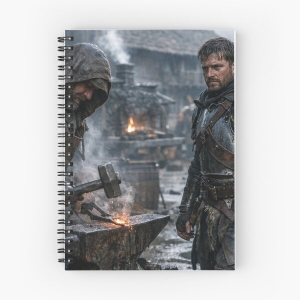 Item preview, Medieval Blacksmith Forging Sword for Knight Warrior designed and sold by NiceArtsPlace.