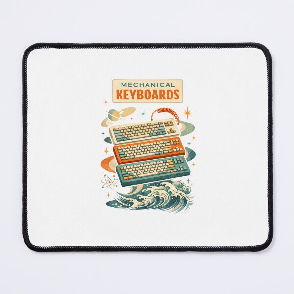 Item preview, Mid-Century Modern Graphic Mechanical Keyboards Aesthetic Graphic Design designed and sold by sabily.