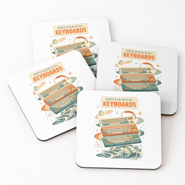 Item preview, Mid-Century Modern Graphic Mechanical Keyboards Aesthetic Graphic Design designed and sold by sabily.