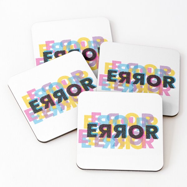 Item preview, Error – Bold Colourful Glitch Typography Art Print designed and sold by Fabulosa Designs.
