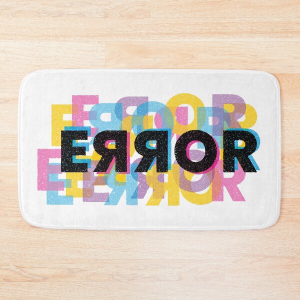 Item preview, Error – Bold Colourful Glitch Typography Art Print designed and sold by Fabulosa Designs.