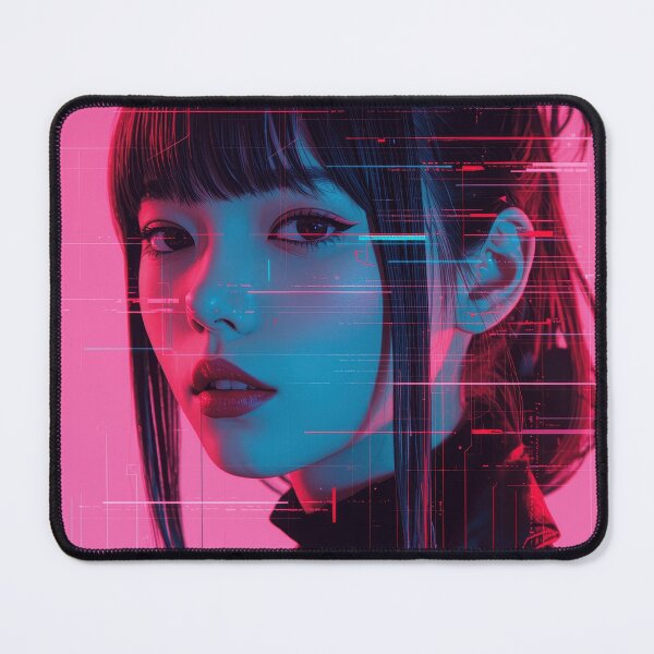 Item preview, Futuristic Cyberpunk Portrait of a Woman with Digital Glitch Effects and Neon Lighting designed and sold by Sergii Davydenko.