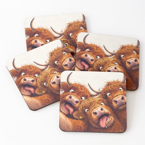 Item preview, Chaotic Scottish Cow Selfie designed and sold by Sartawsky.