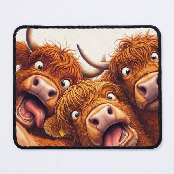 Item preview, Chaotic Scottish Cow Selfie designed and sold by Sartawsky.