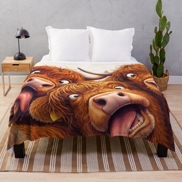 Item preview, Chaotic Scottish Cow Selfie designed and sold by Sartawsky.