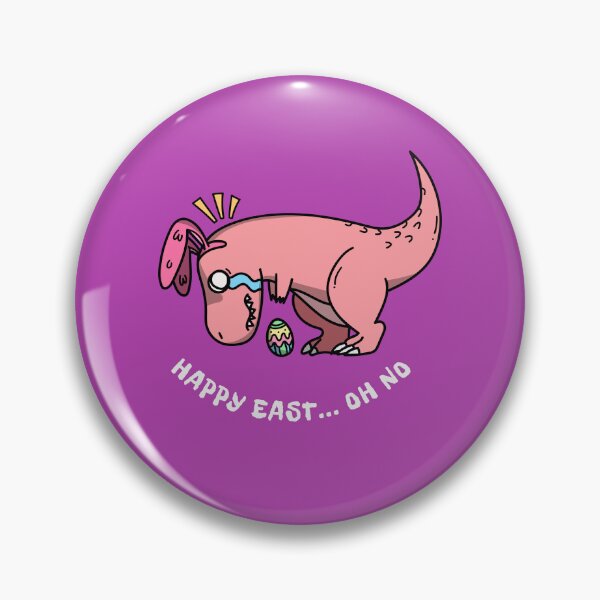 Item preview, Happy East… Oh No Funny Easter Dinosaur | Cute Pink Dino Easter Egg Design designed and sold by swdesigns714.
