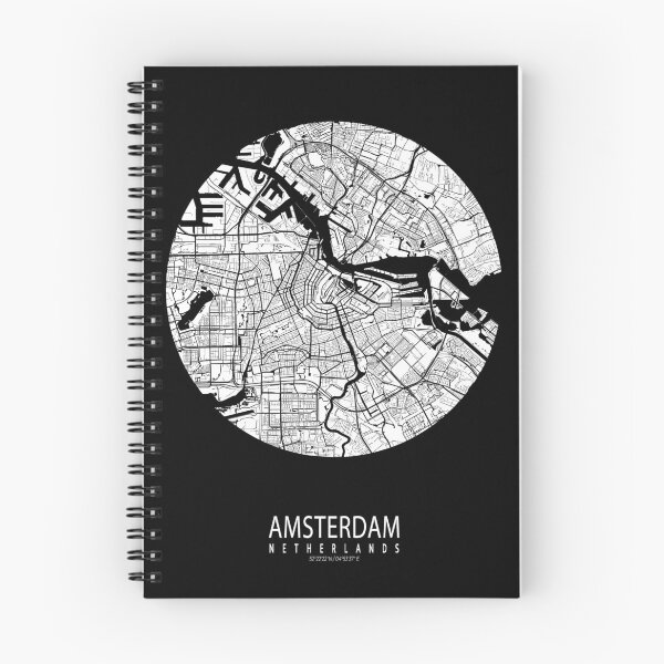 Item preview, Amsterdam City Map of North Holland, Netherlands  - Moon designed and sold by deMAP.