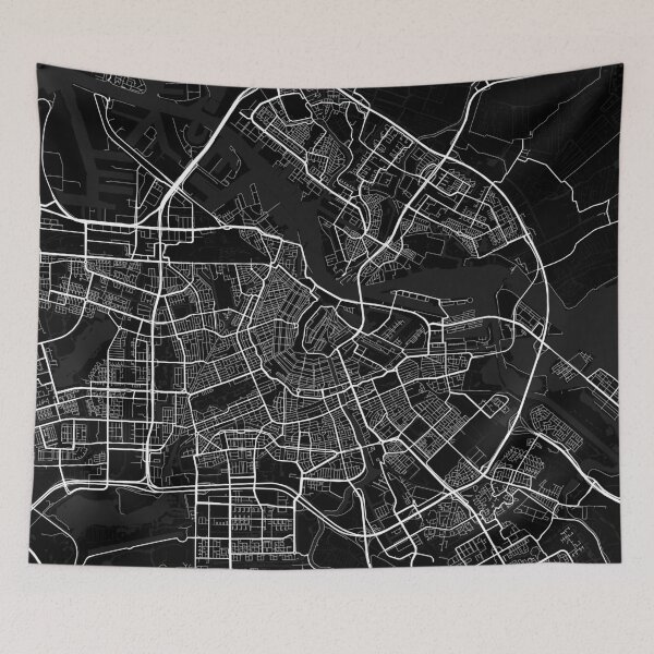 Item preview, Amsterdam City Map of North Holland, Netherlands  - Moon designed and sold by deMAP.