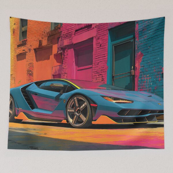 Item preview, Lamborghini Centenario Poster – Bright Pop Art Design designed and sold by AutoPopStudio.