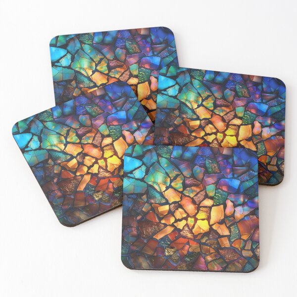 Item preview, Luminous mosaic made of colored glass – colorful work of art designed and sold by CosmicGlyph.