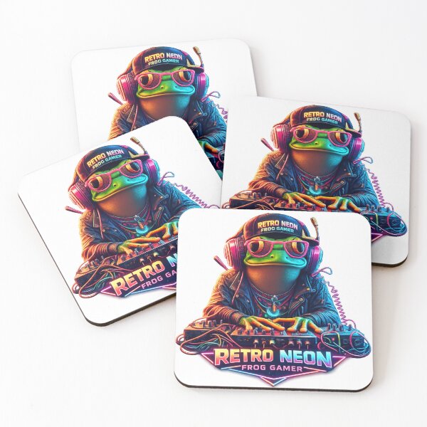 Item preview, Neon DJ Frog Gamer – Retro Arcade Gaming Style designed and sold by Dinaelsherkawy.