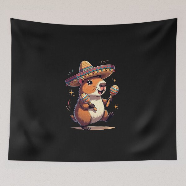 Item preview, Mexican Fiesta Hamster Guinea Pig Sombrero Maracas designed and sold by GrumpySableye.