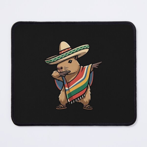 Item preview, Dabbing Capybara Sombrero Serape Mexican Fiesta designed and sold by GrumpySableye.