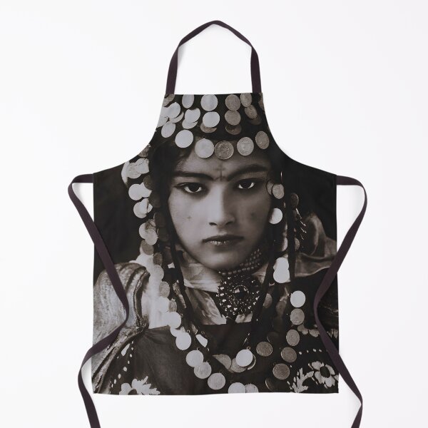 Item preview, 1905 vintage Ouled Nail tribe, Algeria beautiful female portrait black and white princess photograph poster art print designed and sold by Astrid Arkhangelsky.