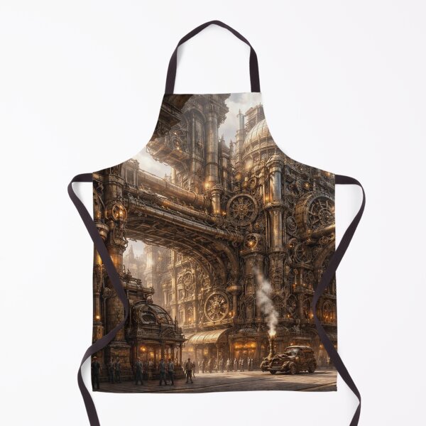 Item preview, Intricate Steampunk Industrial Cityscape Fantasy Art designed and sold by NiceArtsPlace.