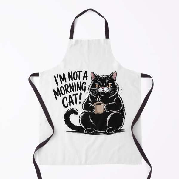 Item preview, Funny Not A Morning Cat Sticker - Grumpy Black Cat Coffee Gift designed and sold by RICHYON.