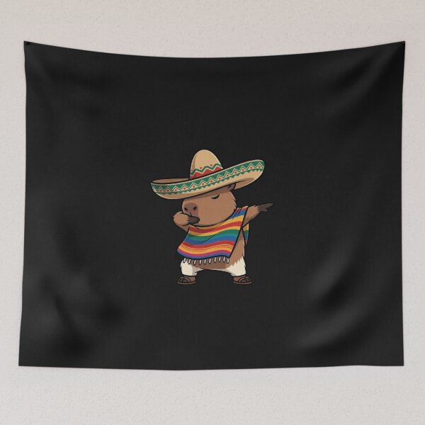 Item preview, Capybara Dab Sombrero Mexican Fiesta designed and sold by GrumpySableye.