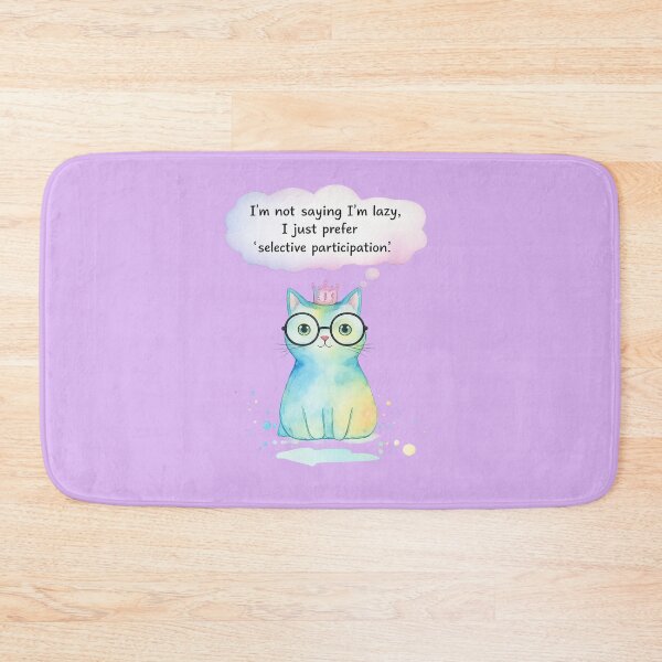 Item preview, Funny Lazy Cat Selective Participation Cute Kawaii Cat Illustration designed and sold by StickyDelights.