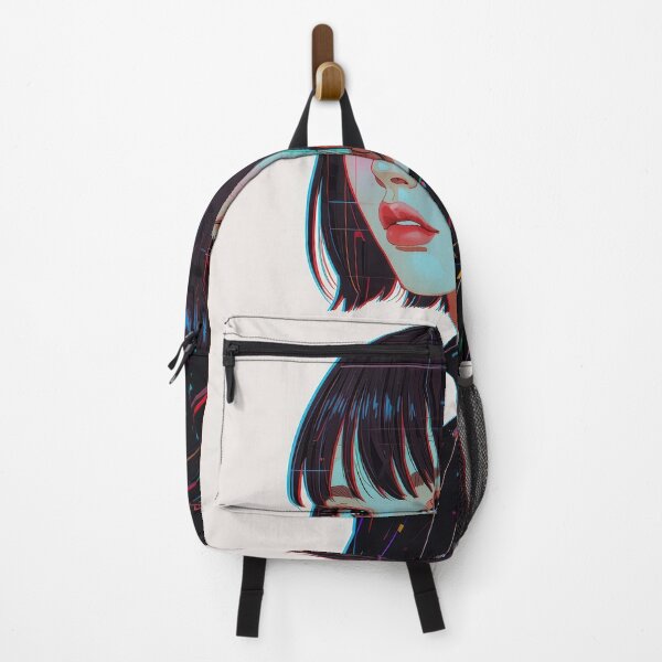 Item preview, Minimalist Anime Portrait with Digital Glitch Effects and Black Turtleneck designed and sold by Sergii Davydenko.