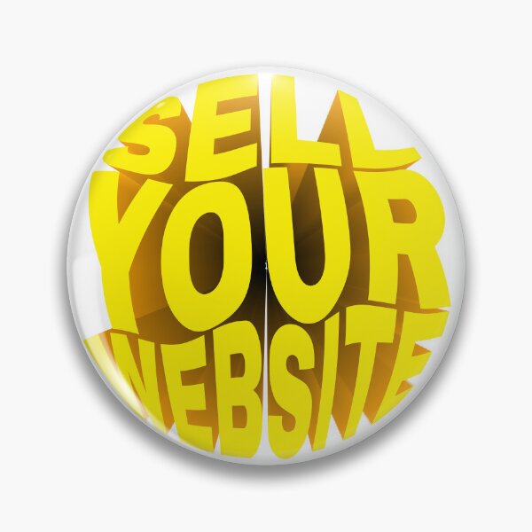 Item preview, Sell Your Website 3D Yellow Typography Tech Sticker designed and sold by PixelWaveBD.
