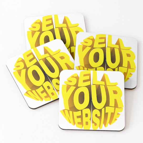 Item preview, Sell Your Website 3D Yellow Typography Tech Sticker designed and sold by PixelWaveBD.