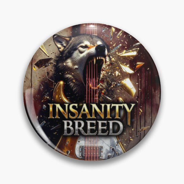 Item preview, Official INSANITYBREED: Metal Wolf Guitar (AI Art) designed and sold by INSANITYBREED.