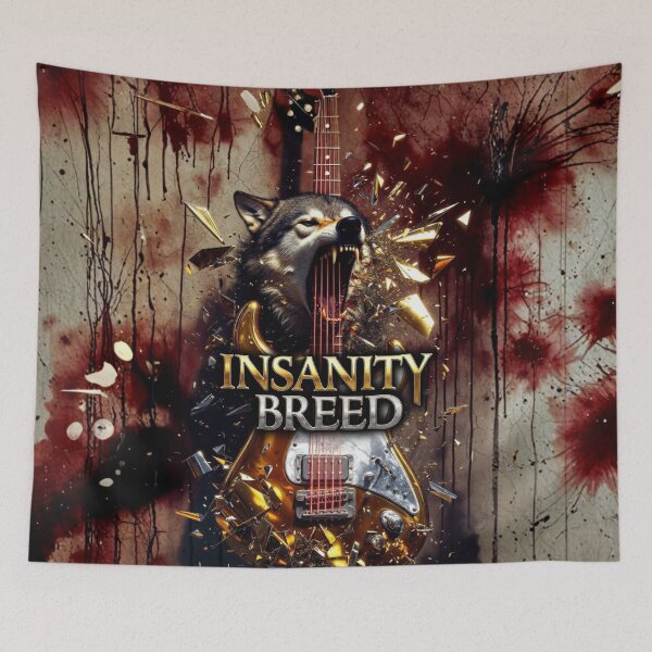 Item preview, Official INSANITYBREED: Metal Wolf Guitar (AI Art) designed and sold by INSANITYBREED.