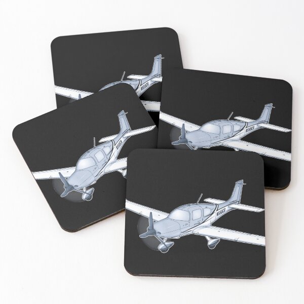 Item preview, Sleek Cirrus SR22 in grayscale glass cockpit designed and sold by PilotandPlane.