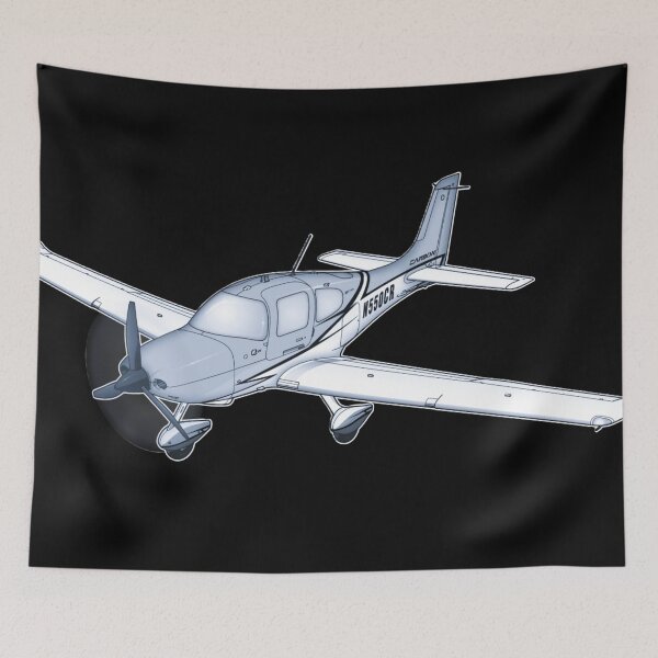 Item preview, Sleek Cirrus SR22 in grayscale glass cockpit designed and sold by PilotandPlane.