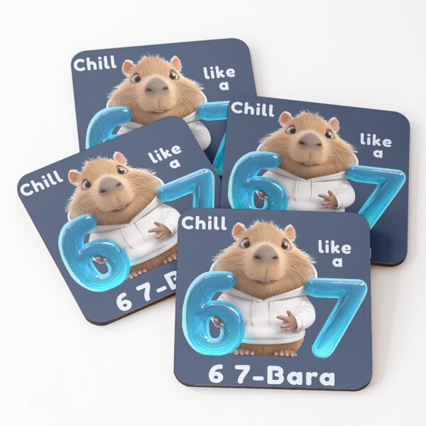 Item preview, Chill Like a 6 7-Bara – Cute Capybara 3D Art (Kid-Inspired Special Gift Edition) designed and sold by Zajumaris Art & Heart.