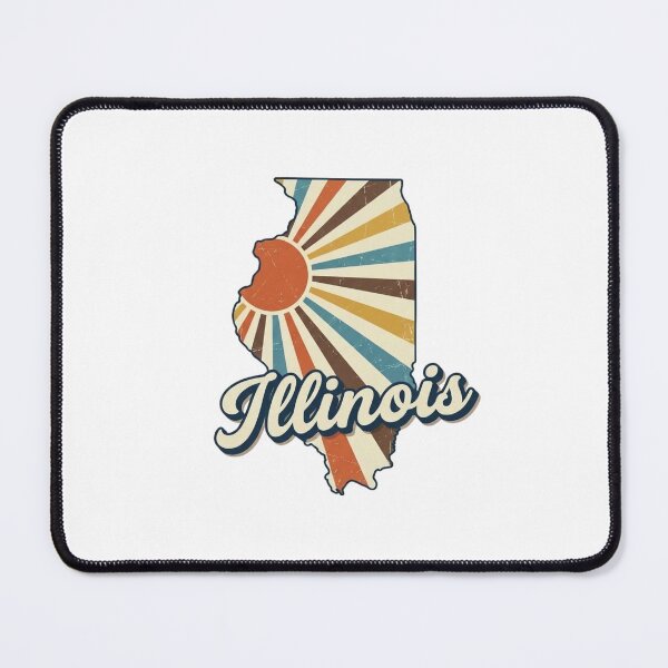 Item preview, Illinois Retro Sunset State Silhouette – Vintage Distressed Design designed and sold by Paper Drip.