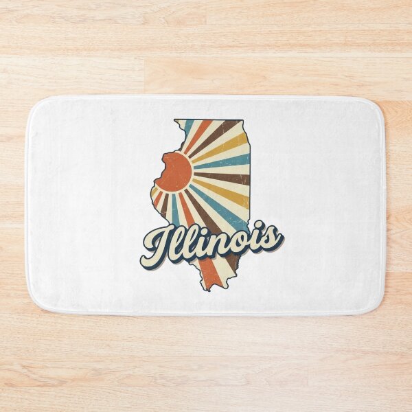 Item preview, Illinois Retro Sunset State Silhouette – Vintage Distressed Design designed and sold by Paper Drip.