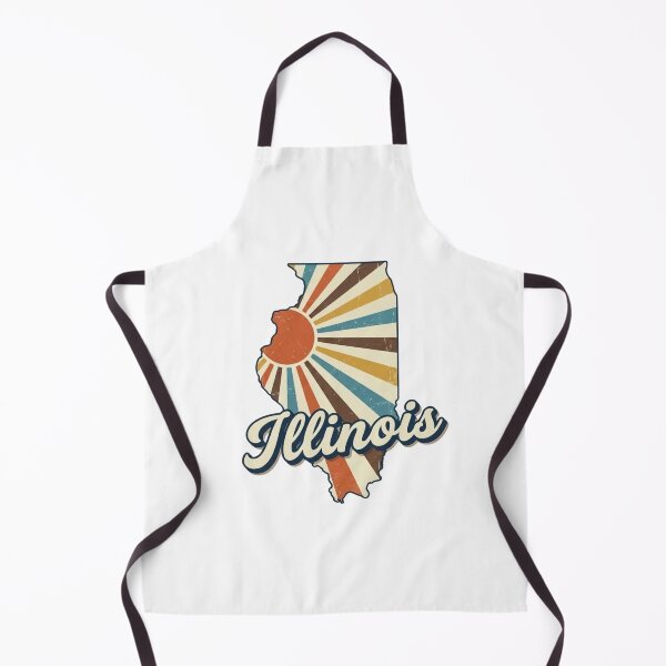 Item preview, Illinois Retro Sunset State Silhouette – Vintage Distressed Design designed and sold by Paper Drip.