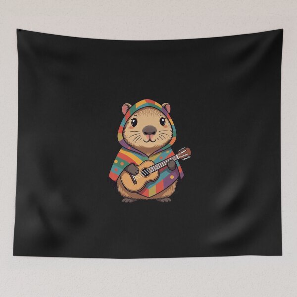 Item preview, Guinea Pig Ukulele Player Poncho designed and sold by GrumpySableye.