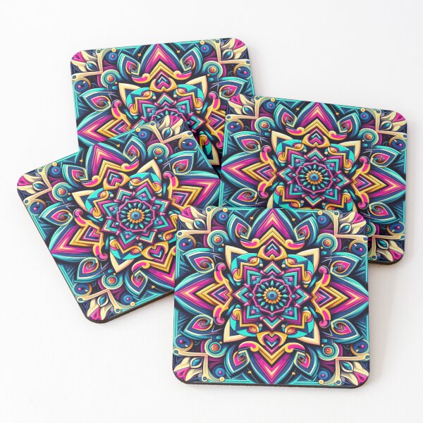 Item preview, Cosmic Mandala – Vibrant Geometric Emblem Design designed and sold by Dogandesighn.