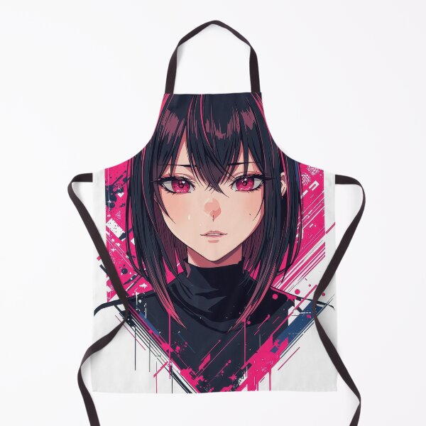 Item preview, Anime Girl Portrait with Neon Pink Highlights and Geometric Abstract Background designed and sold by Sergii Davydenko.