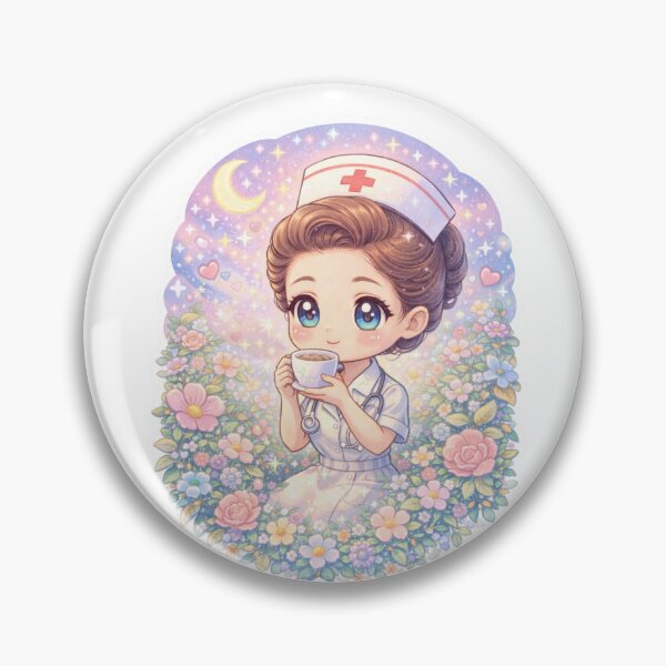 Item preview, Creative Kawaii Pastel Chibi Registered Nurse Design - Unique Artwork designed and sold by sabily.
