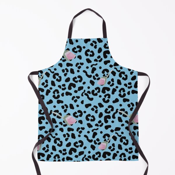 Item preview, Leopard & Pink Rosebud Print on Blue designed and sold by PoppeeFrost.