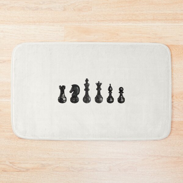 Item preview, Black Marble Chess Pieces Minimal Strategy Art designed and sold by trepiu.