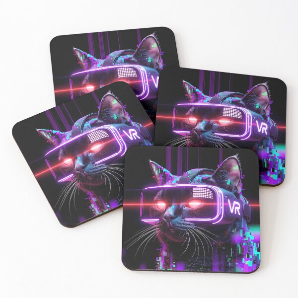 Item preview, Cyberpunk VR Cat 2.0 designed and sold by Pixelated Meow.